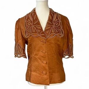 Nina‎ Austin Embroidered Top Size 8